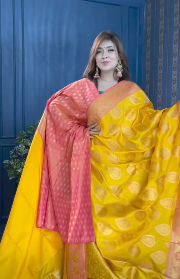 Dual Tone Katan Saree